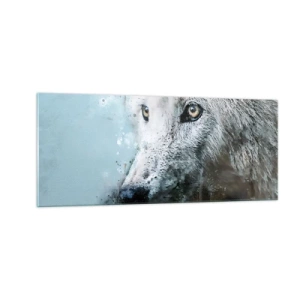Obraz na szkle - Poznaj wilczą duszę - 100x40 cm