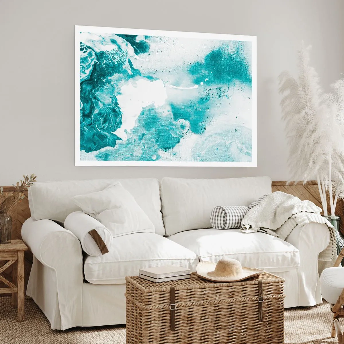 Plakat - Rozlewiska błękitu - 70x50 cm