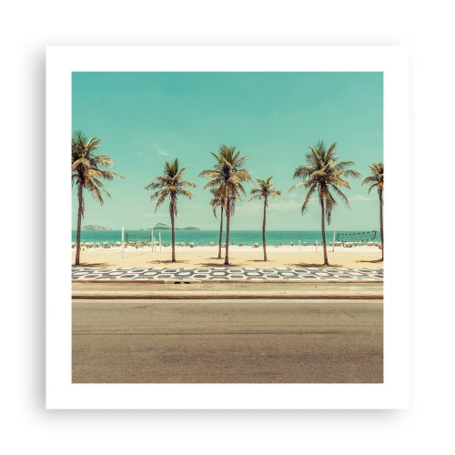 Plakat - Na straży plaży - 50x50 cm