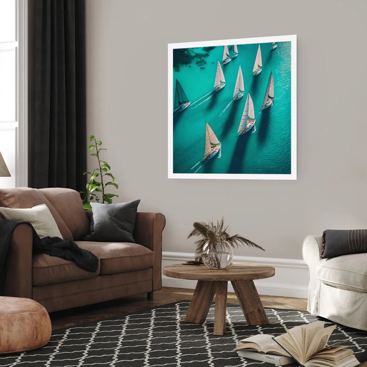 Plakat - W zawody z wiatrem - 30x30 cm