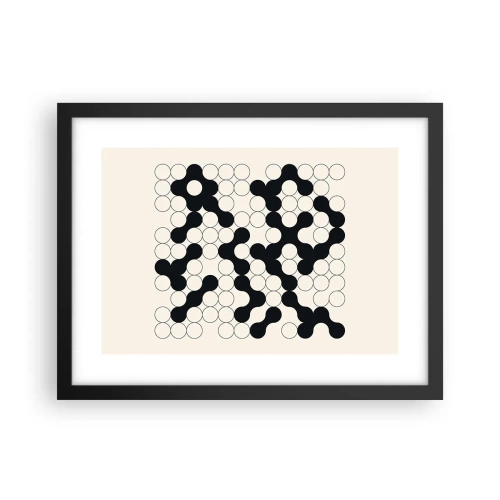 Plakat w czarnej ramie - Chińska gra – wariacja - 40x30 cm