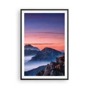 Plakat w czarnej ramie - Nad dolinami - 61x91 cm