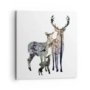 Obraz na płótnie - Rodzinna fotografia - 70x70 cm