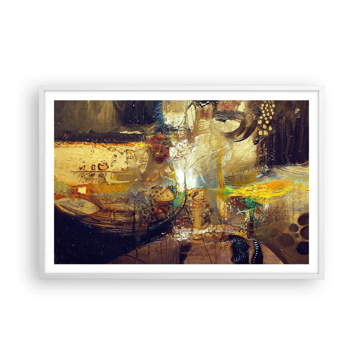 Plakat w białej ramie - Zimno, cieplej, gorąco - 91x61 cm