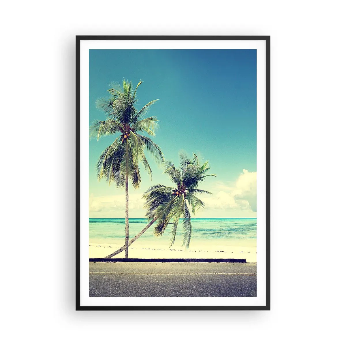 Plakat w czarnej ramie - Wakacje czas zacząć - 70x100 cm