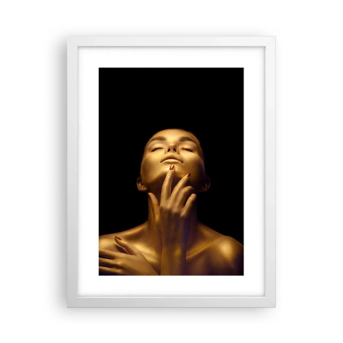 Plakat w białej ramie - Jak złoty jedwab - 30x40 cm