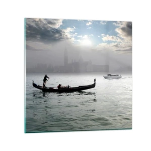 Obraz na szkle - Bajeczne miasto z wody i mgły - 70x70 cm