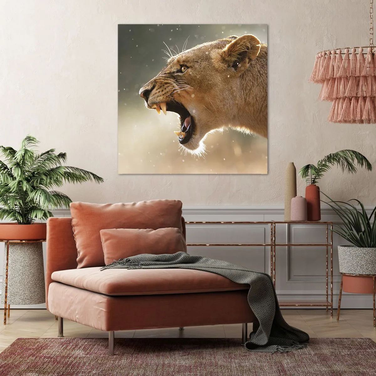 Obraz na płótnie - Spróbuj nie posłuchać - 70x70 cm