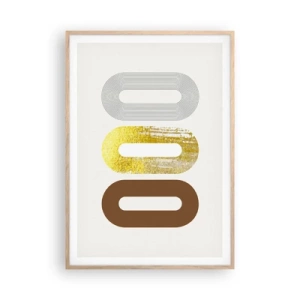 Plakat w ramie jasny dąb - Ooo! - 70x100 cm