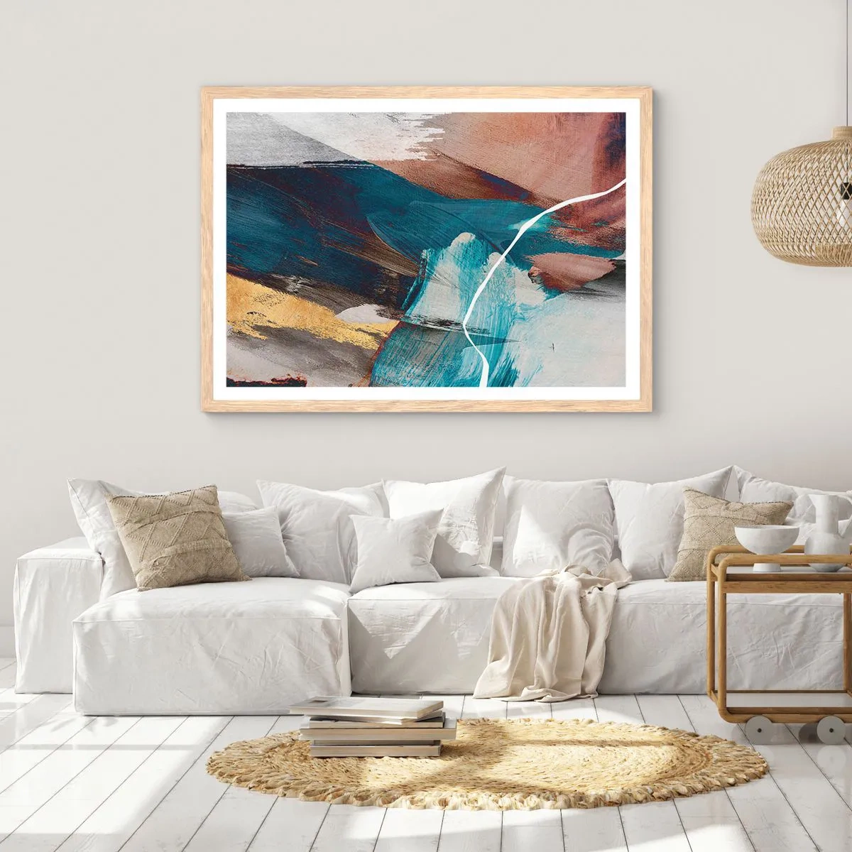 Plakat w ramie jasny dąb - Z rozmachem i energicznie - 91x61 cm