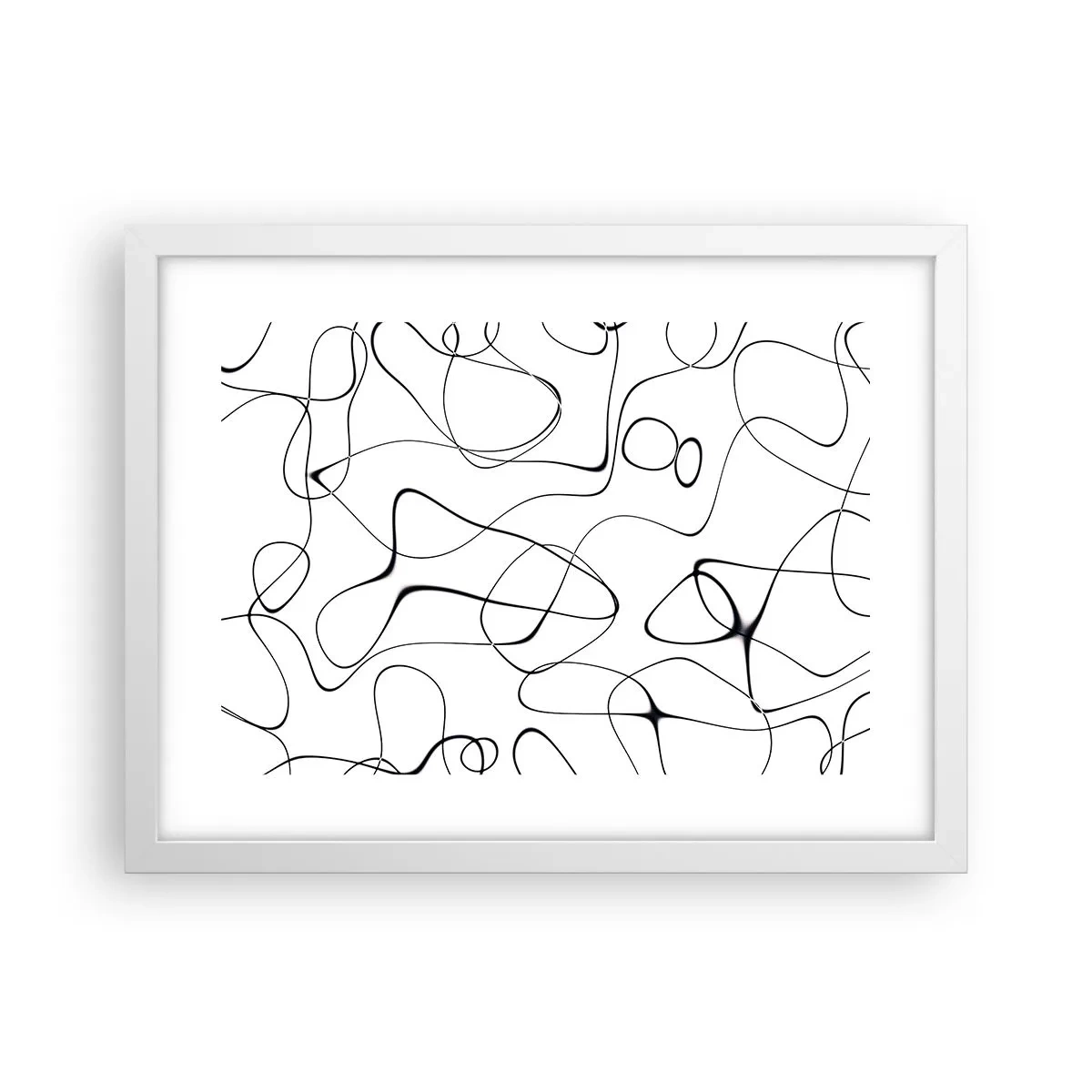 Plakat w białej ramie - Ścieżki życia, koleje losu - 40x30 cm