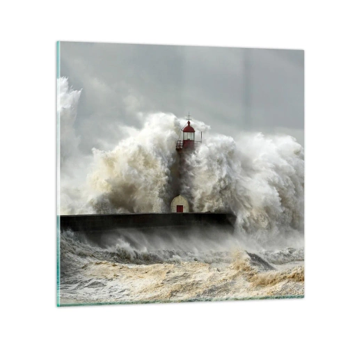Obraz na szkle - Gniew oceanu - 70x70 cm