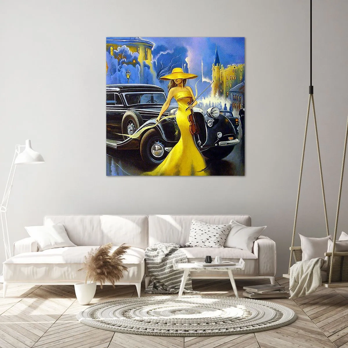 Obraz na płótnie - Nokturn na skrzypce i miłość - 60x60 cm