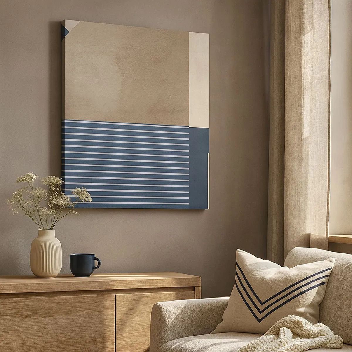 Obraz na płótnie - Kompozycja prostoty i krągłości - 30x30 cm