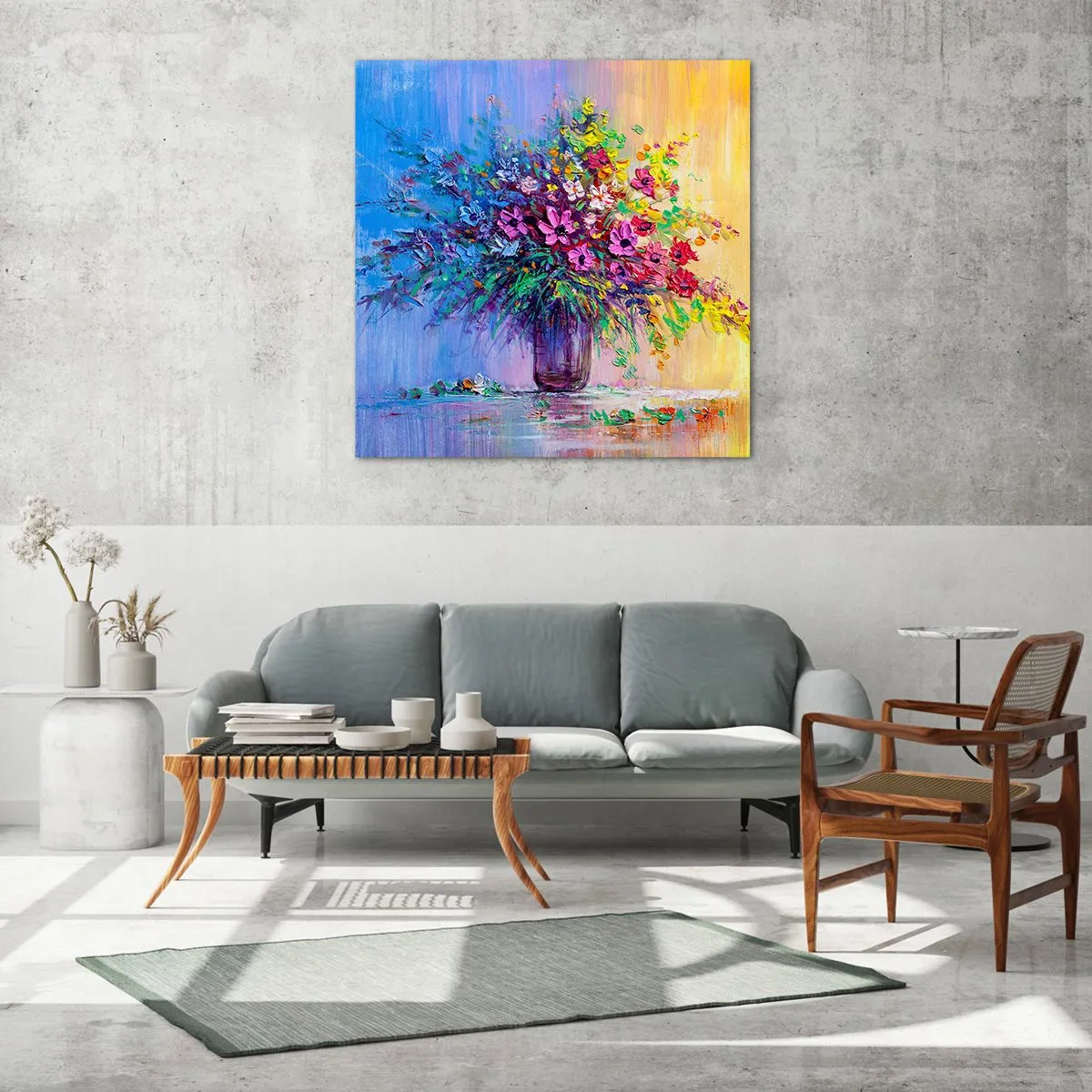 Obraz na szkle - Dar letnirj łąki - 60x60 cm