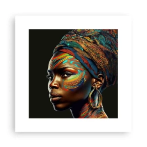 Plakat - Afrykańska królowa - 30x30 cm