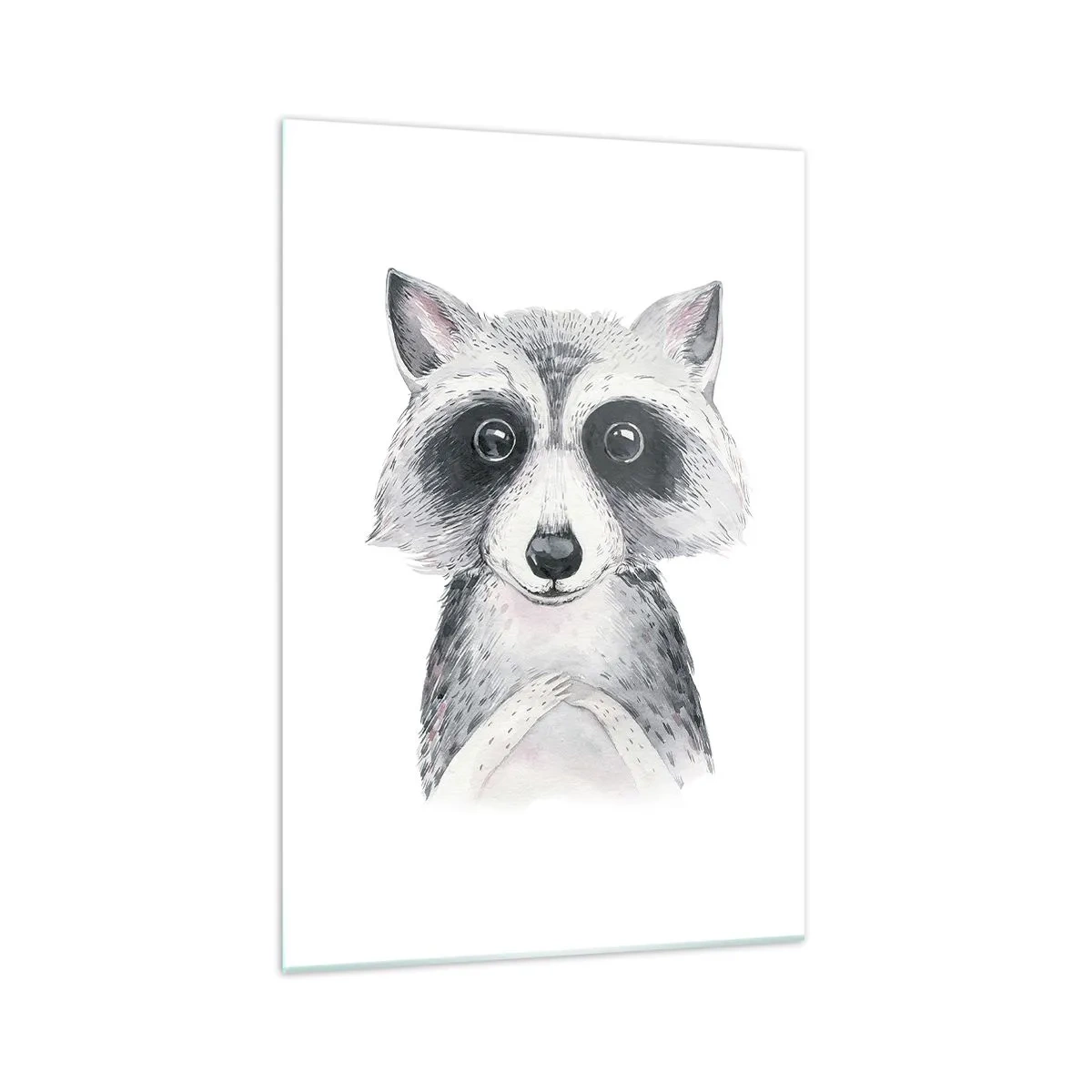 Obraz na szkle - Uroczy portret szopa na białym tle - 70x100cm - Chwila na wzruszenie - Nowoczesna dekoracja ścienna do salonu i sypialni ARTTOR