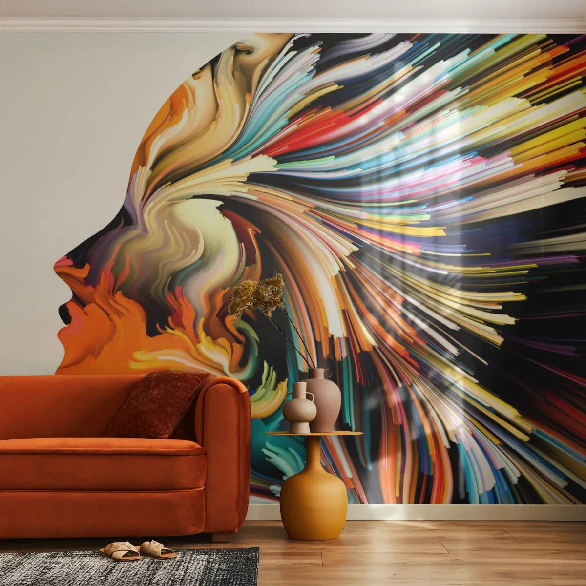 Fototapeta Samoprzylepna Deluxe Sticker - Eksplozja wyobraźni - Abstrakcja, Kobieta, Grafika - 250x175 cm