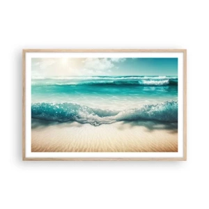 Plakat w ramie jasny dąb - Spokój oceanu - 91x61 cm