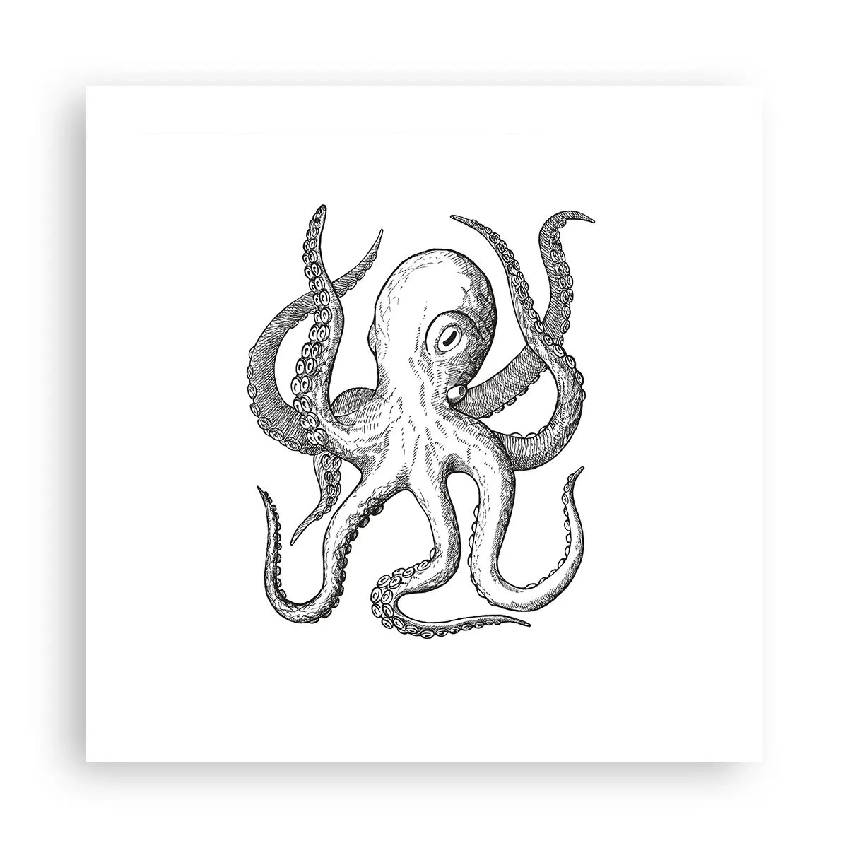 Plakat - Tańcząca z falami - 50x50 cm
