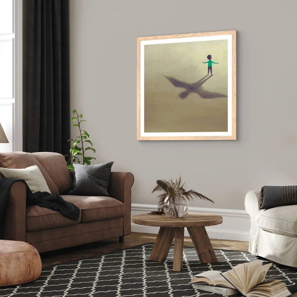 Plakat w ramie jasny dąb - Bohater przyszłości - 60x60 cm