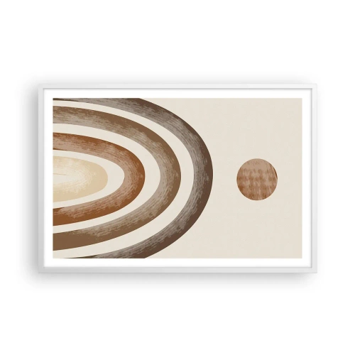 Plakat w białej ramie - W odległej galaktyce - 91x61 cm