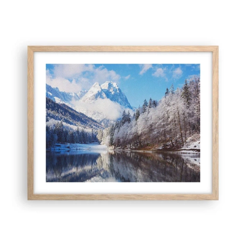 Plakat w ramie jasny dąb - Śnieżna straż - 50x40 cm