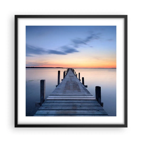 Plakat w czarnej ramie - Spokój pogodnego zmierzchu - 50x50 cm