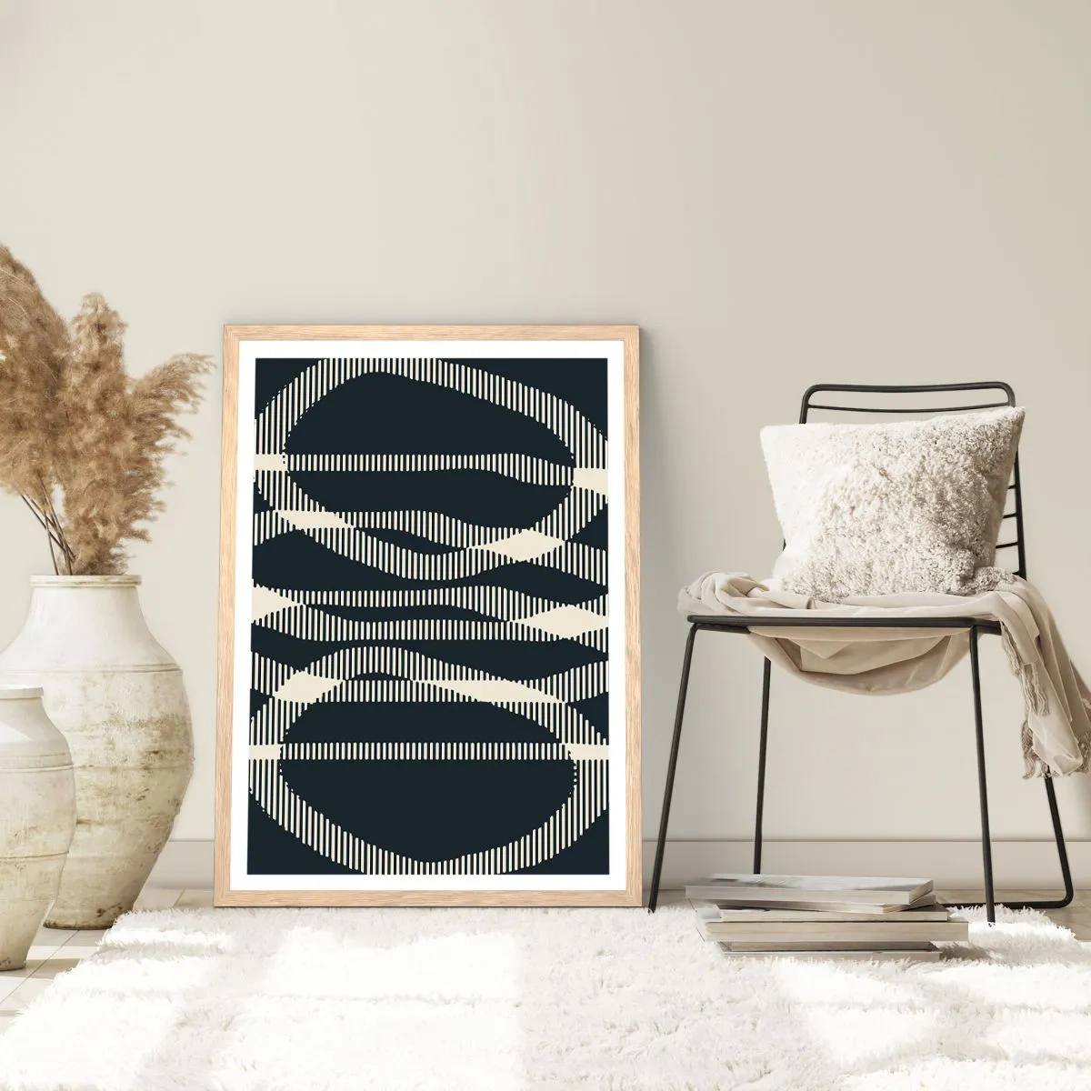 Plakat w ramie jasny dąb - Próba przełamania ciemności - 50x70 cm