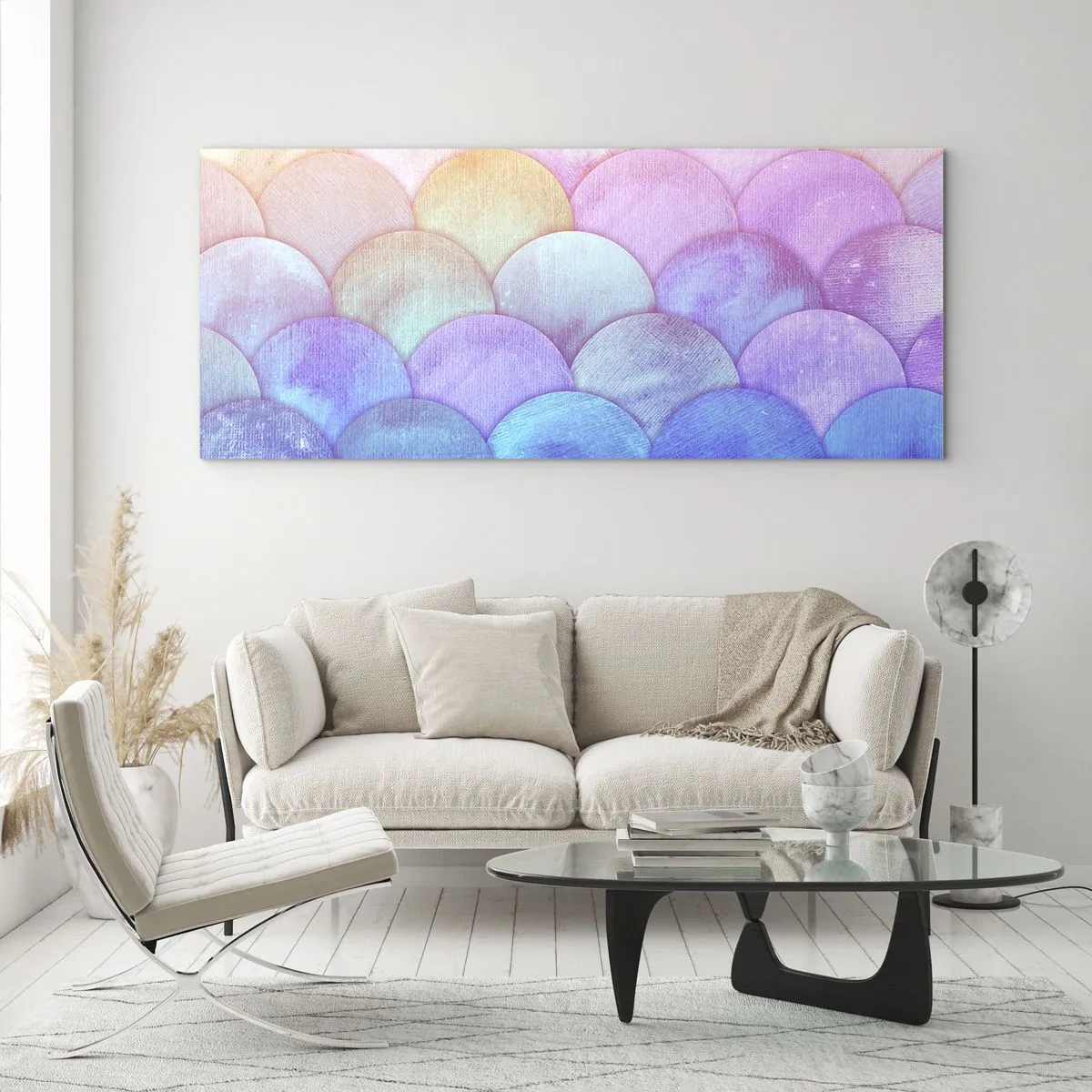 Obraz na szkle - Perłowa łuska - 90x30 cm