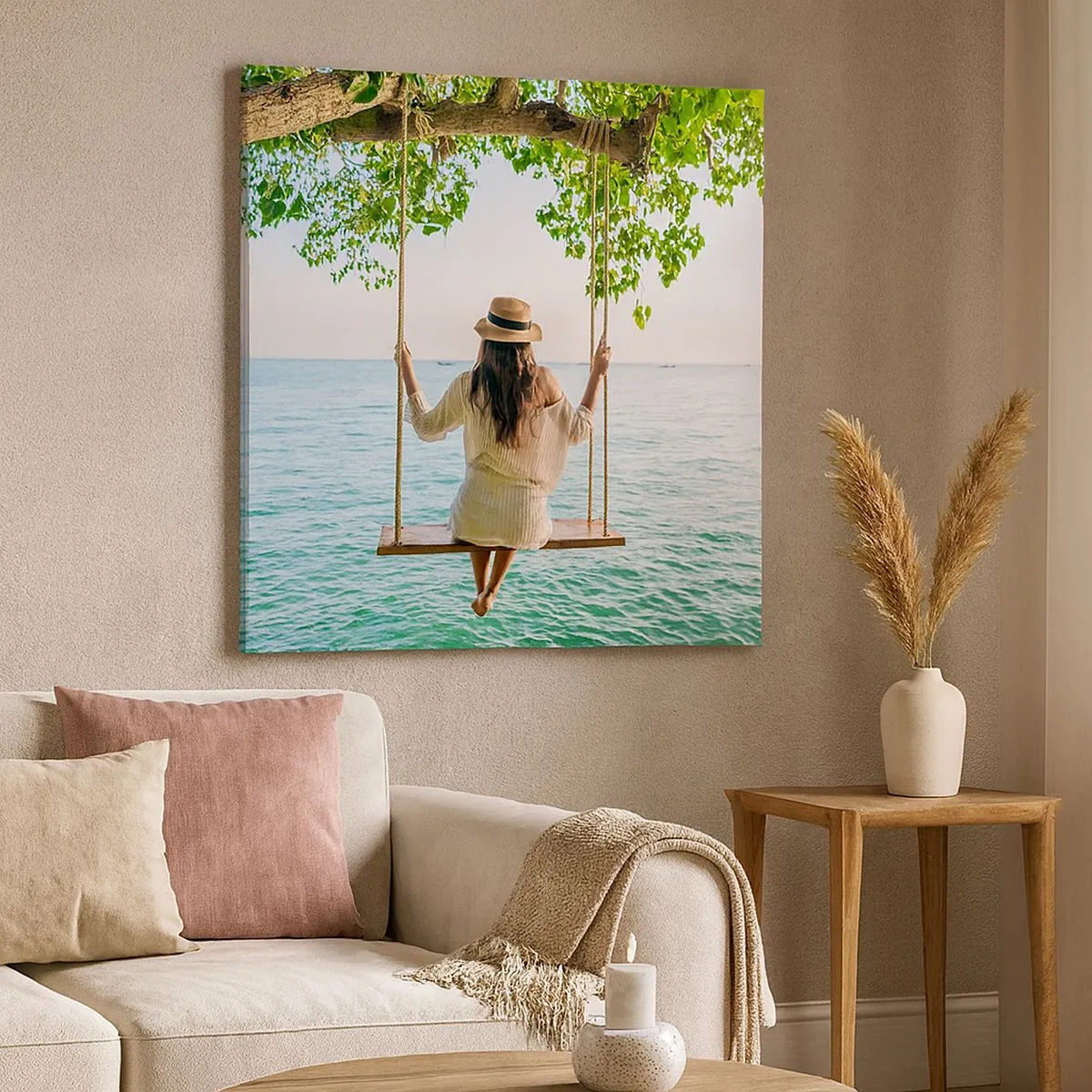 Obraz na płótnie - Życie jest piękne - 30x30 cm