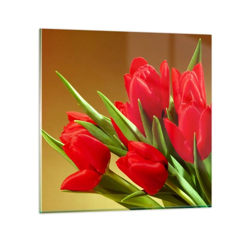 Obraz na szkle - Pęk wiosennej radości - 60x60 cm