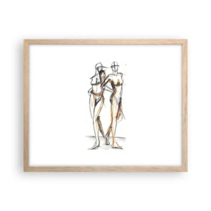 Plakat w ramie jasny dąb - Studium wdzięku - 50x40 cm