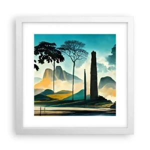 Plakat w białej ramie - Wciąż wyżej i wyżej - 30x30 cm