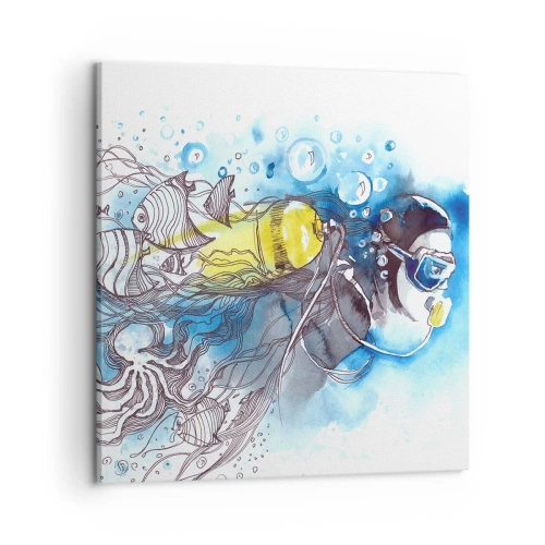 Obraz na płótnie - Wielki błękit - 50x50 cm