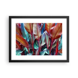 Plakat w czarnej ramie - Kolorowy gąszcz - 40x30 cm