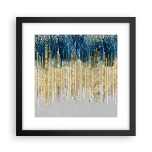Plakat w czarnej ramie - Wyzłocona granica - 30x30 cm