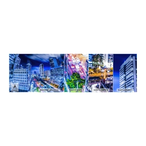 Fototapeta Próbka Standard Eco - Rytmy nocnego miasta - Miasto, Bangkok, Architektura - 100x30 cm