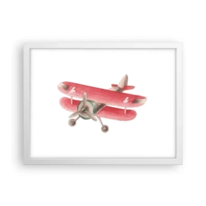 Plakat w białej ramie - Gotowy do wysokich lotów - 40x30 cm