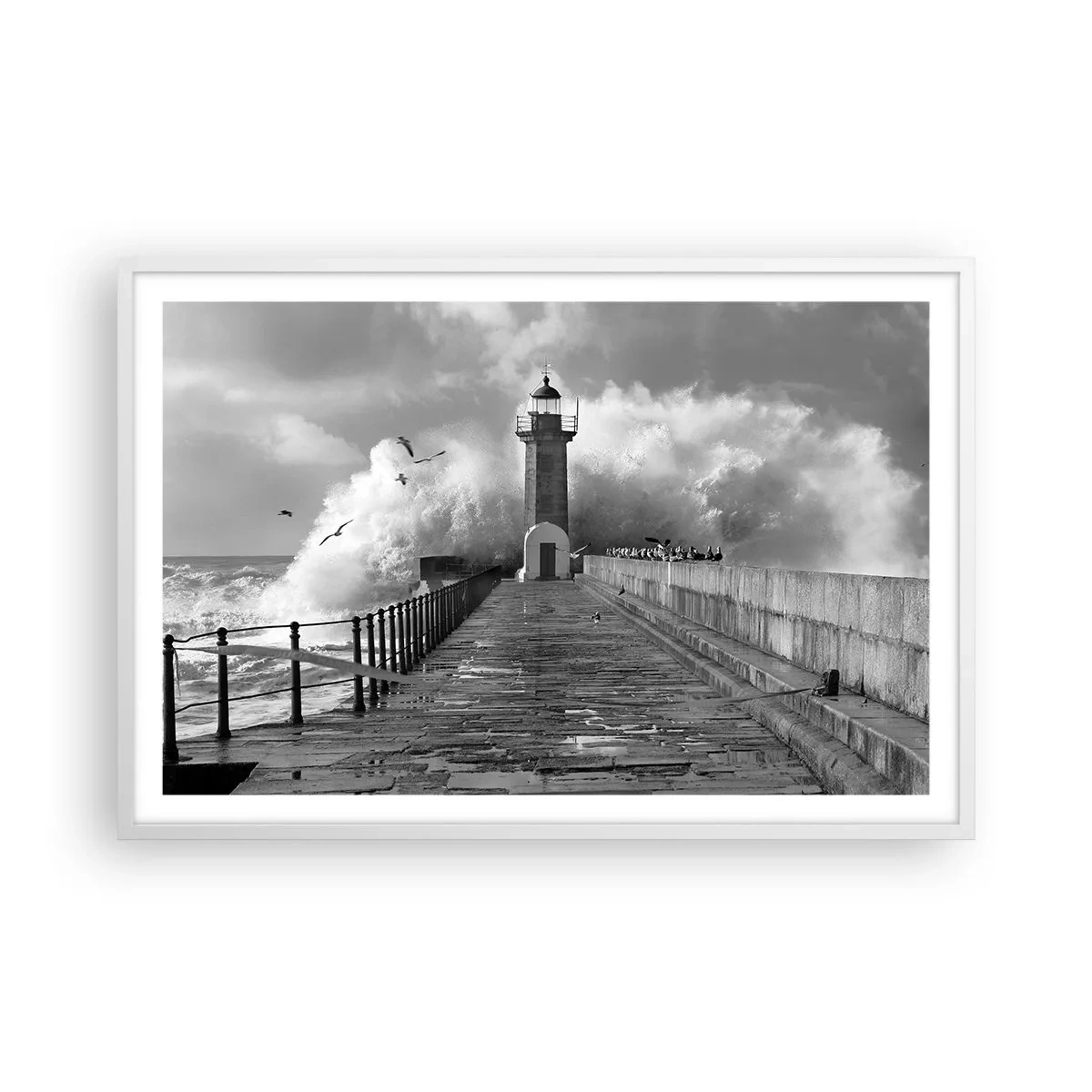 Plakat w białej ramie - Nieustraszona  - 91x61 cm