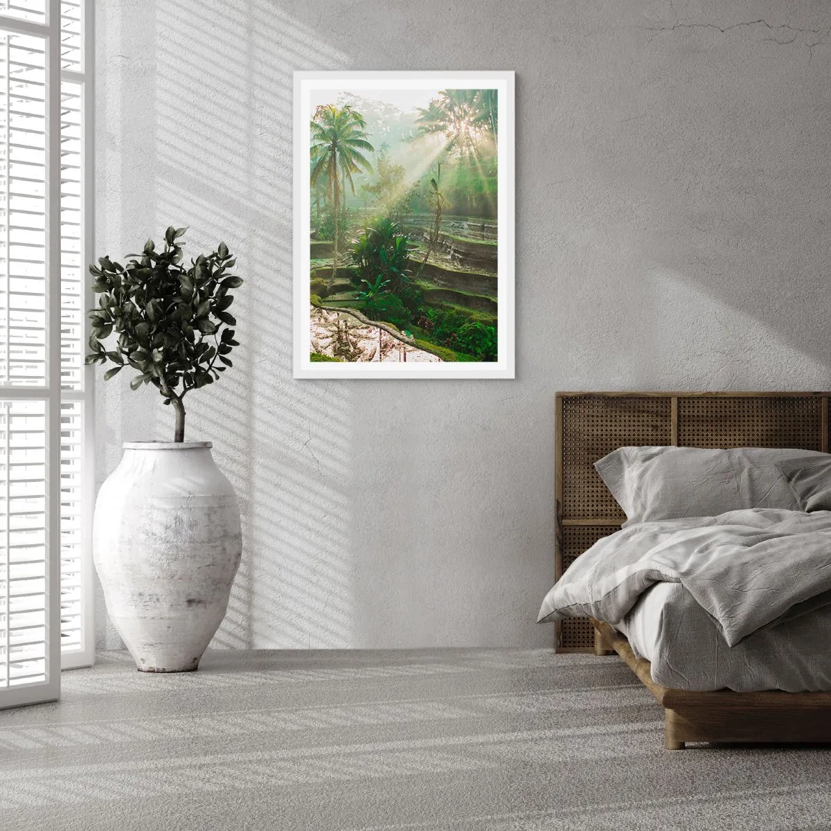 Plakat w białej ramie - Dorastać w słońcu - 50x70 cm