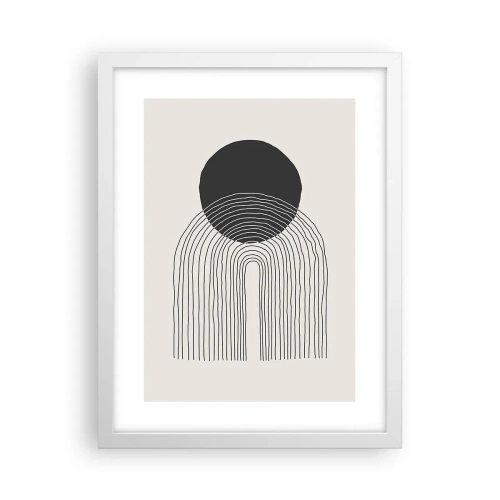 Plakat w białej ramie - Drżenie i pewność - 30x40 cm