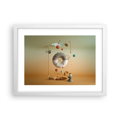Plakat w białej ramie - Wszystko się zdarzyć może - 40x30 cm