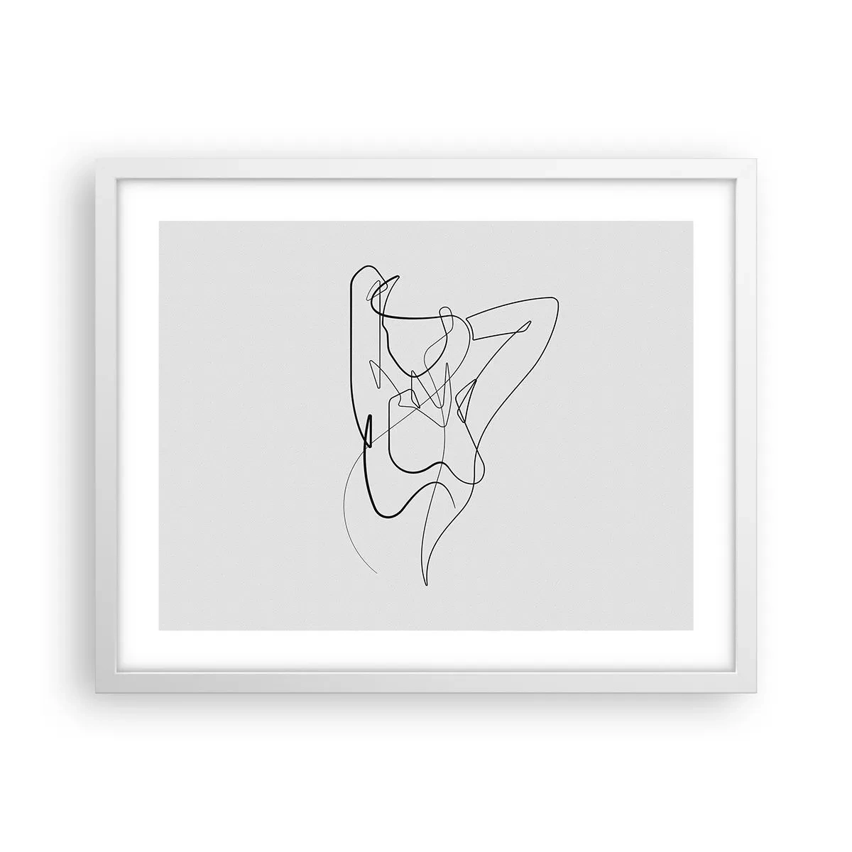 Plakat w białej ramie - Naprawdę, jaka jesteś... - 50x40 cm