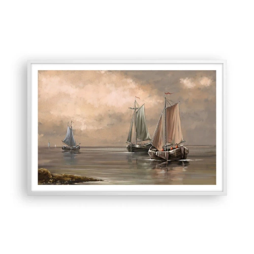 Plakat w białej ramie - Powrót żeglarzy - 91x61 cm