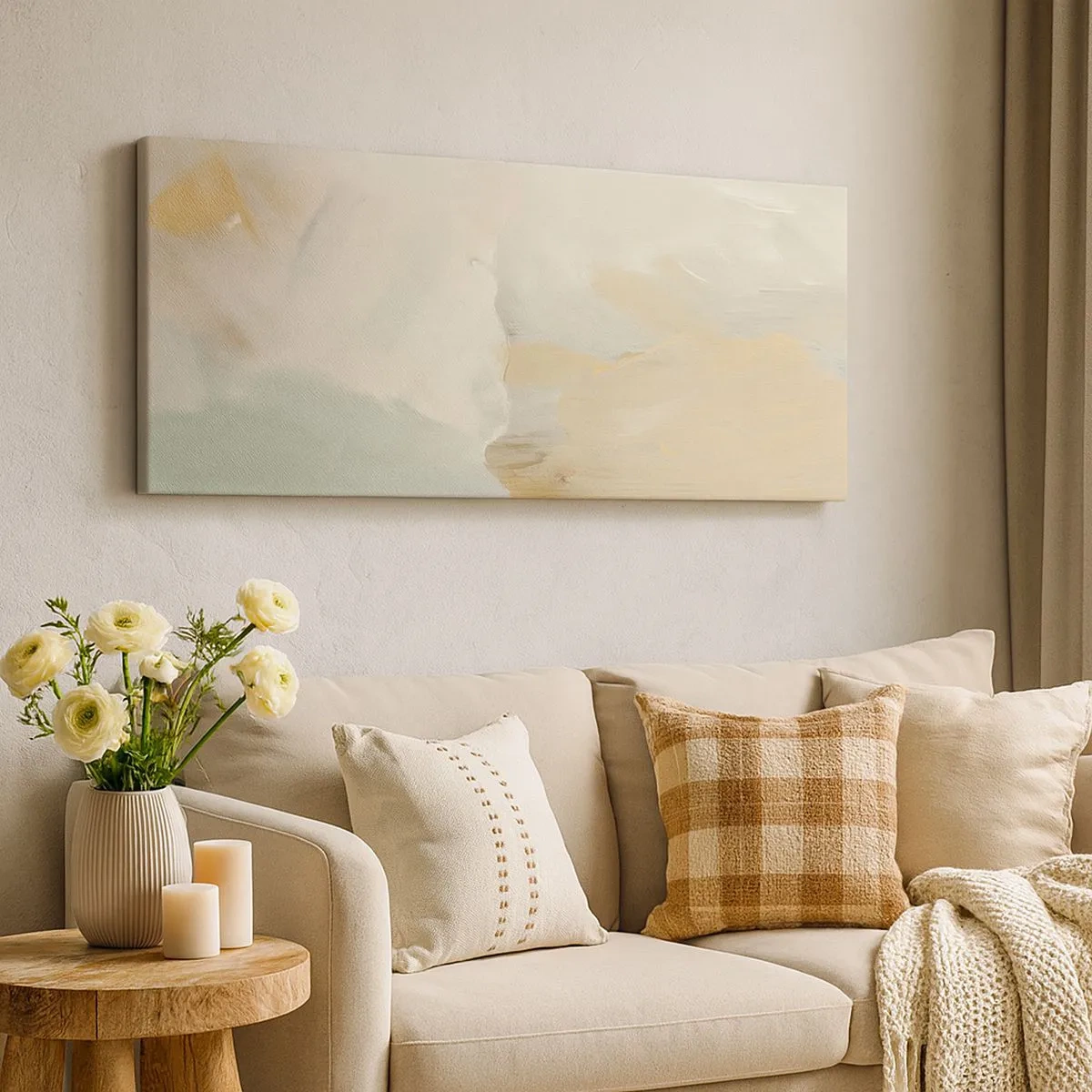 Obraz na płótnie - Abstrakcja – kraina łagodności - 100x40 cm