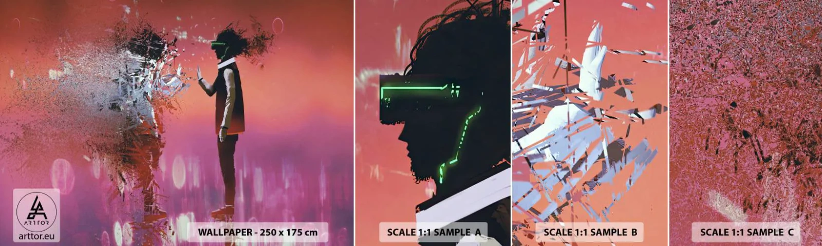 Fototapeta Próbka Standard Eco - Czy można wejrzeć w siebie? - Abstrakcja, Sztuka, Ludzie - 100x30 cm