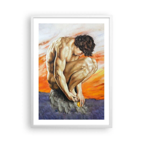 Plakat w białej ramie - Zatopiony w sobie - 50x70 cm