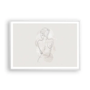 Plakat w białej ramie - Jak czuły instrument - 100x70 cm