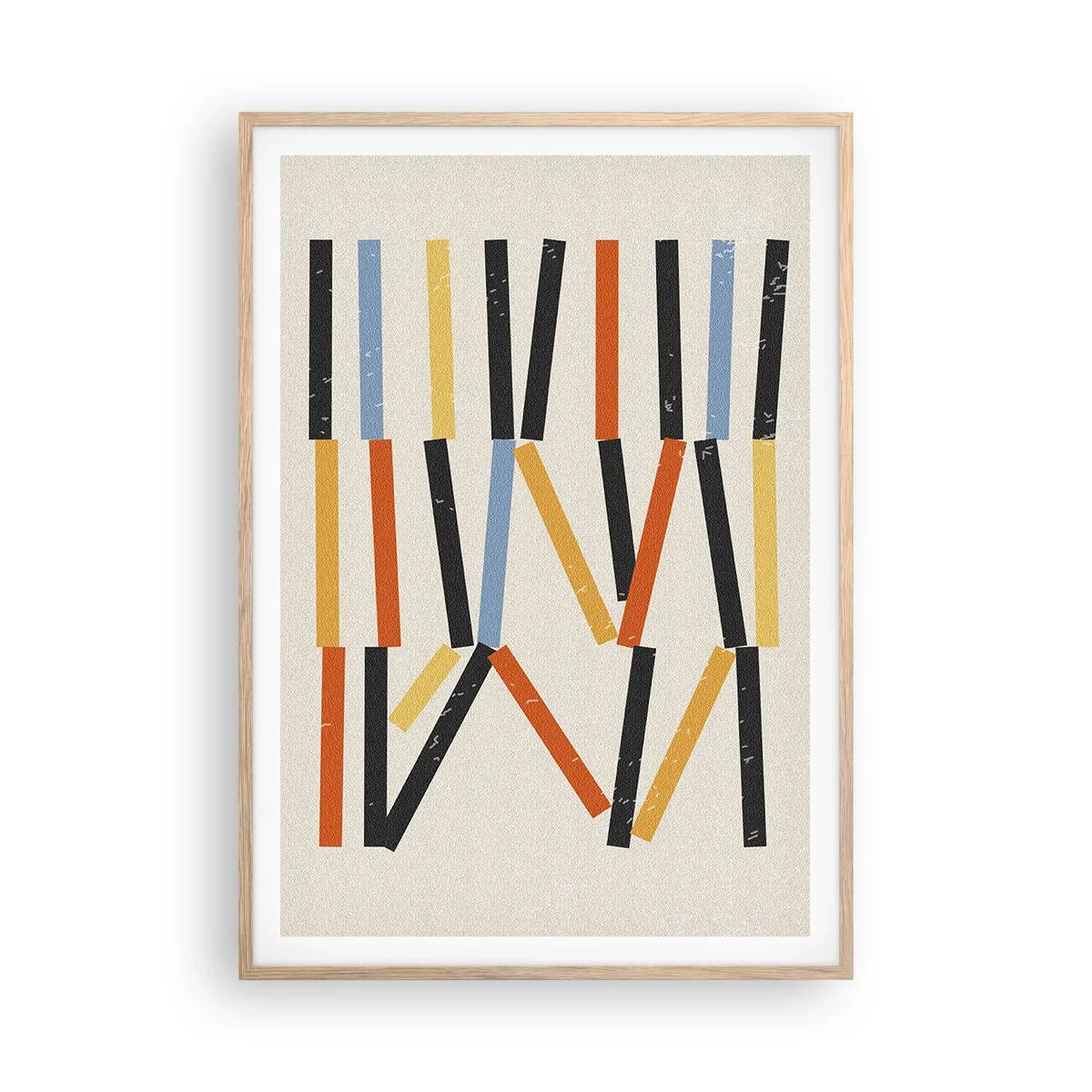 Plakat w ramie jasny dąb - Kompozycja na poziomie - 70x100 cm